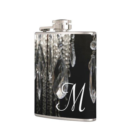 Flacon chic de whiskey de monogramme de Gla de (Gauche)