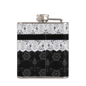 Flacon Chic Monogramme en Dentelle Noir et Blanc (Dos)