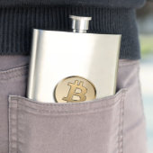 Flacon Classique Bitcoin Doré (En situation)