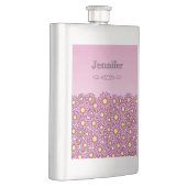 Flacon Classique en Acier Inoxydable Fleur Rose (Droite)