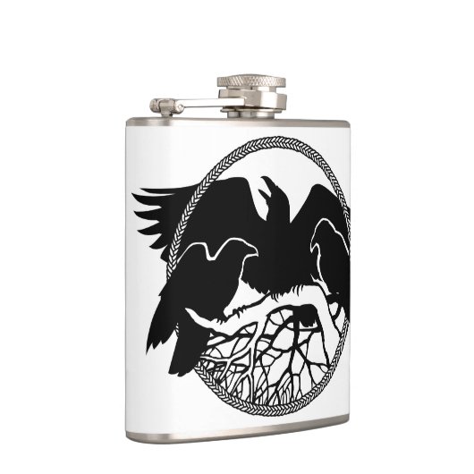 Flacon Corbeau personnalisé Corbeau / Flacon à boi (Droite)