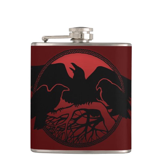 Flacon Corbeau personnalisé Corbeau / Flacon à boi (Devant)