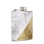 Flacon d'apparence Marbre blanc et or (Droite)