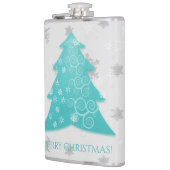Flacon d'arbre de Noël festif turquoise (Gauche)