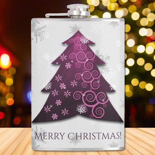 Flacon d'arbre de Noël magenta
