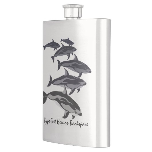 Flacon dauphin personnalisé Flacon dauphin d'art à (Gauche)