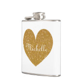 Flacon de boisson personnalisé avec coeur parties (Gauche)