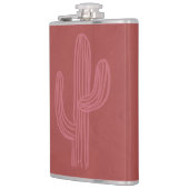 Flacon de cactus Abstrait rouge simple (Gauche)