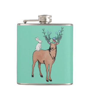 Flacon de cerfs communs et de lapin