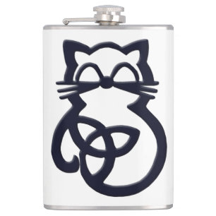 Flacon de chat celtique de noeud de trinité noire