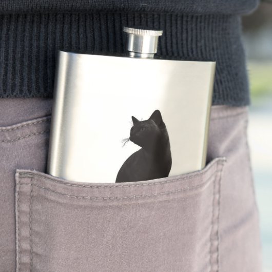 Flacon de chat noir (En situation)