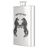 Flacon de Chevaux sauvages noirs droits - Votre te (Gauche)