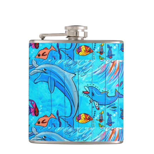 flacon de dauphins riant (Devant)