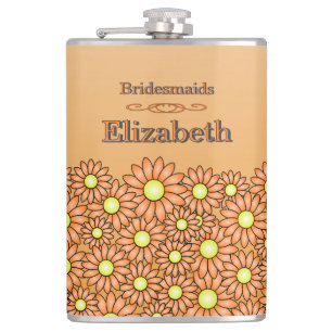 Flacon de Demoiselle d'Honneur Orange Vibrant