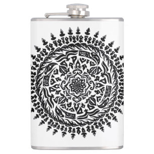 Flacon de géométrie sacrée mandala tribal complexe