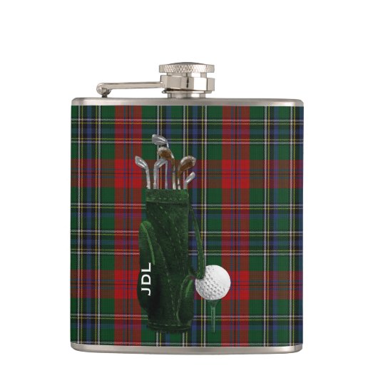 Flacon de golf monogramme Clan MacLean Tartan Plai (Devant)