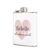 Flacon de hanche de coeur de corail personnalisé p (Gauche)