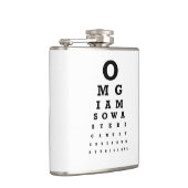 Flacon de hanche de concepteur 7 onces - dingue - (Droite)