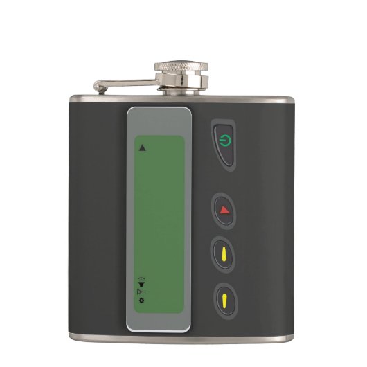 Flacon de hanche de concepteur dingue de 7 onces - (Devant)