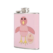Flacon de hanche de poussette d'anniversaire rose  (Gauche)