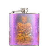 flacon de hanche violette aurée bouddha (Devant)