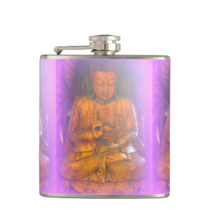 flacon de hanche violette aurée bouddha