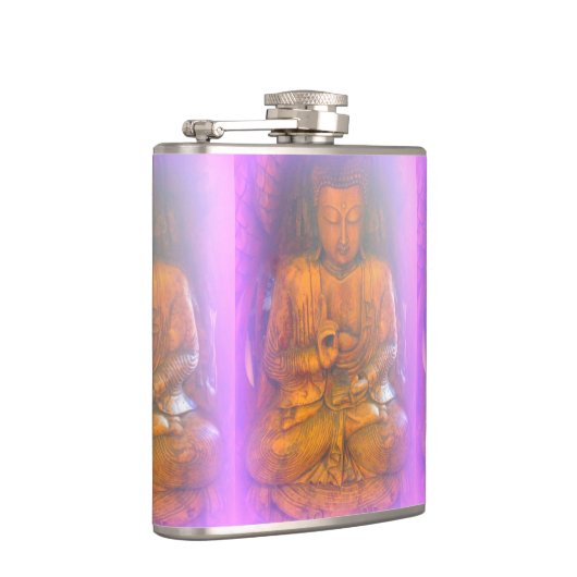 flacon de hanche violette aurée bouddha (Droite)