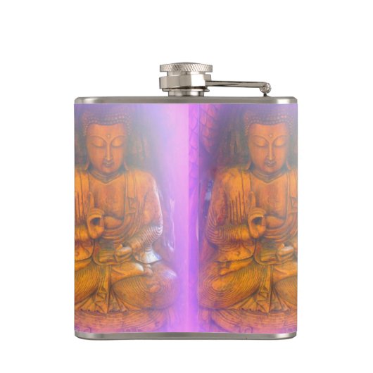 flacon de hanche violette aurée bouddha (Dos)