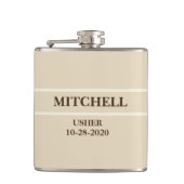 Flacon de Mariage beige et blanc (Devant)