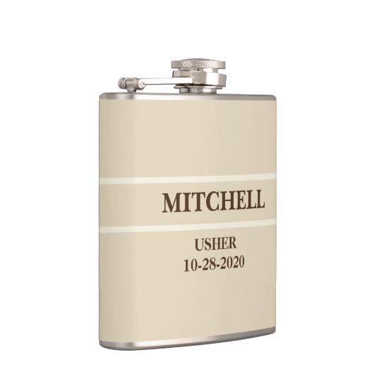 Flacon de Mariage beige et blanc (Droite)