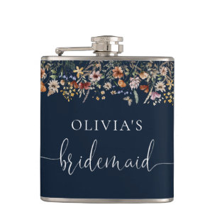 Flacon de Mariage Fleur Sauvage Miniature Bleu Mar