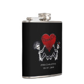 Flacon de mariage - squelettes avec le coeur (Droite)