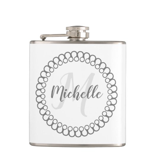 Flacon de monogramme circulaire gris (Devant)
