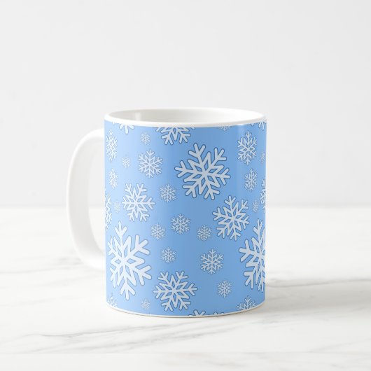 Flacon de neige bleu tasse de Noël (Devant gauche)