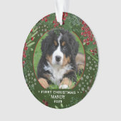 Flacon de neige de la couronne de Noël du chien (devant)