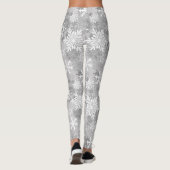 Flacon de neige gris blanc motif leggings Noël (Dos)