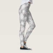 Flacon de neige gris blanc motif leggings Noël (Droite)