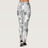 Flacon de neige gris blanc motif leggings Noël (Dos)