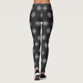 Flacon de neige gris carré pour femmes Leggings (Dos)