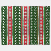 Flacon de neige rouge vert renne grande couverture (Devant (Horizontal))