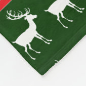 Flacon de neige rouge vert renne grande couverture (Coin)