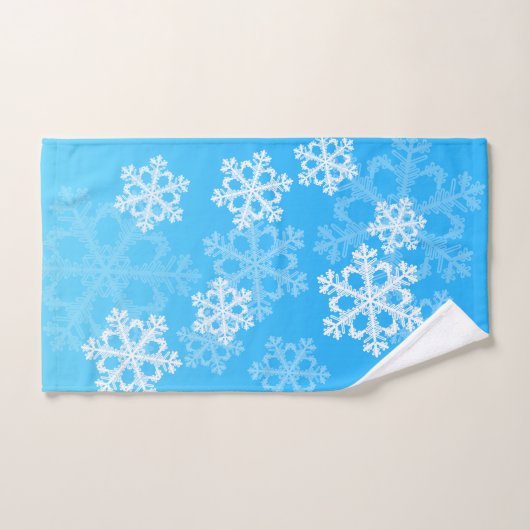 Flacon de Noël bleu et blanc (Serviette à main)