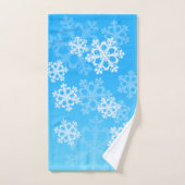 Flacon de Noël bleu et blanc (Serviette à main)