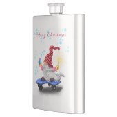Flacon de Noël Gnome de patinage avec cadeaux (Gauche)
