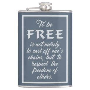 Flacon de nom personnalisé de citation de liberté