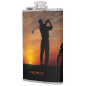 Flacon de nom personnalisé Golfer Sunset (Gauche)