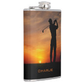 Flacon de nom personnalisé Golfer Sunset (Droite)