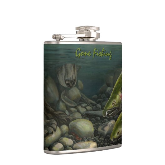 Flacon de pêche Custom Fishermans Saumon Flacon de (Droite)