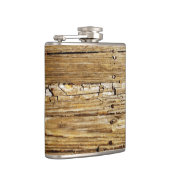 Flacon de poche en bois patiné de plate-forme (Droite)