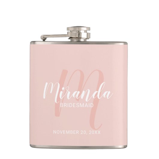 Flacon de servante de Bridesmaid de Script moderne (Devant)